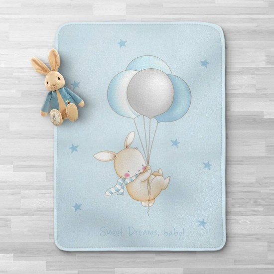 Κουβέρτα Κούνιας 100x140 - Sweet Dreams Baby Σιέλ