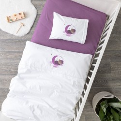 Κουβέρτα Κούνιας 100X140 - Sleeping Bear Μωβ