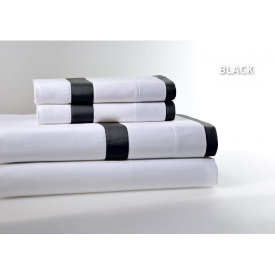 Παπλωματοθήκη King Με Ρεβερ Black 250 Κλωστές