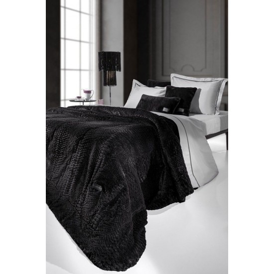 Σετ Κουβέρτα Υπέρδιπλη 220X240 - Crusty Black 