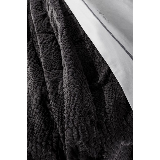 Σετ Κουβέρτα Υπέρδιπλη 220X240 - Crusty Black 
