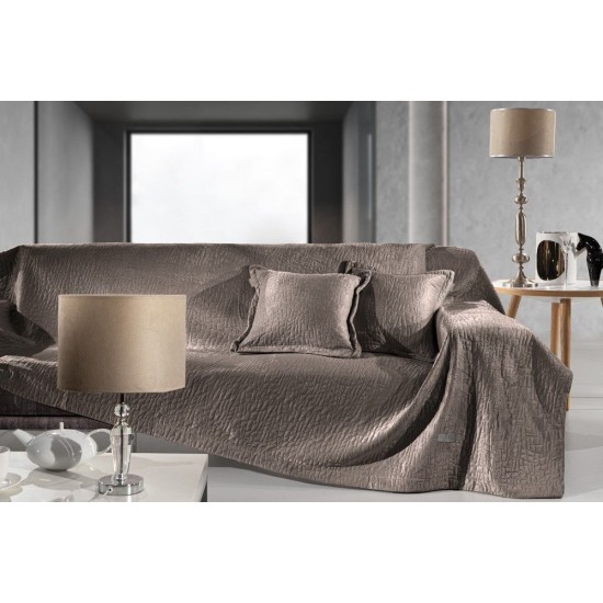Σετ Ριχτάρι Τριθέσιο 170X300 + Μαξιλαροθήκη - Avon Choco
