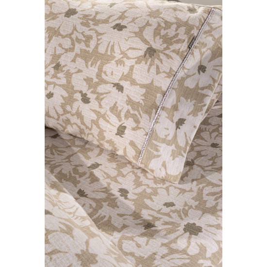 Σετ 3τμχ. Σεντόνια Martin Almond Flannel 170x265