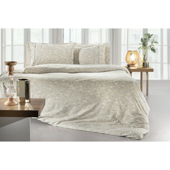 Σετ 3τμχ. Σεντόνια με Λάστιχο Elodie Natural Flannel 100x200+32