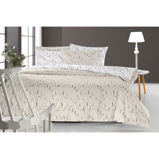 Σετ 3τμχ. Σεντόνια με Λάστιχο Eloise Natural 100x200+32