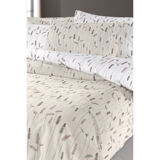 Σετ 3τμχ. Σεντόνια με Λάστιχο Eloise Natural 100x200+32