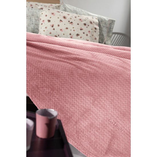 Κουβέρτα Υπέρδιπλη 220X240 - Rombus Coral 