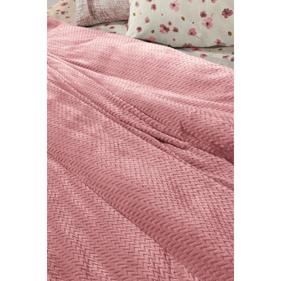 Κουβέρτα Υπέρδιπλη 220X240 - Rombus Coral 