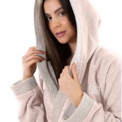 Μπουρνούζι με Κουκούλα -  Monogram Pudra Small