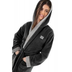 Μπουρνούζι με Κουκούλα -  Monogram Black XXLarge