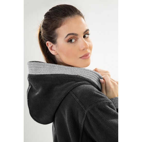 Μπουρνούζι με Κουκούλα -  Monogram Black XXLarge