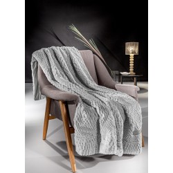 Σετ Ριχτάρι Τριθέσιο Crusty Silver 170X300 + Μαξιλαροθήκη 48X48+3
